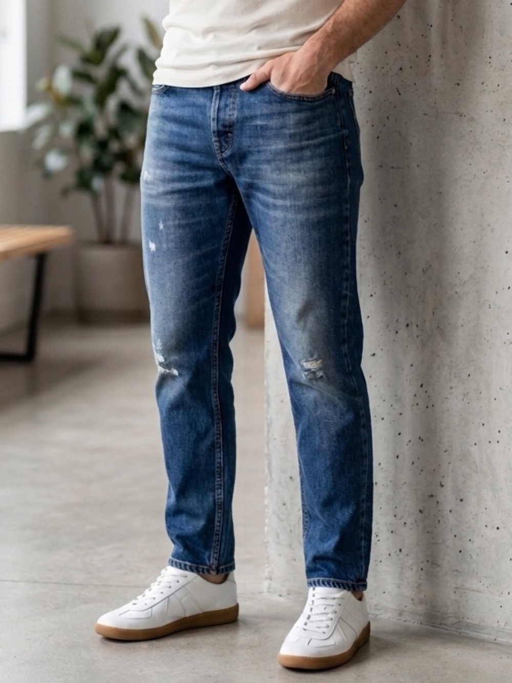 Acne Studios Bla Konst Jeans 33x34 Slim Straight Fade Denim Italy Casual Minimal